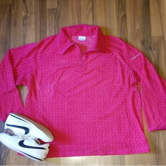 Columbia Tops - {Columbia} Lightweight Pink Fleece Pullover